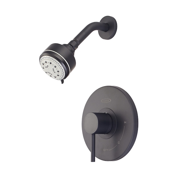 Pioneer Faucets 1Handle Shower Trim Set, Matte Black, Wall T4MT300MB